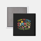 Kleur onze Wereld Zomer 2025 Zomer Leesprogramma Magneet (Voorkant / Achterkant)