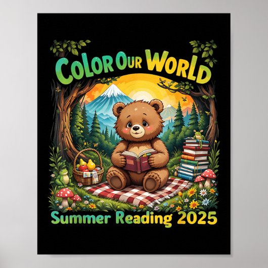 Kleur onze Wereld Zomer 2025 Zomer Leesprogramma Poster (Voorkant)