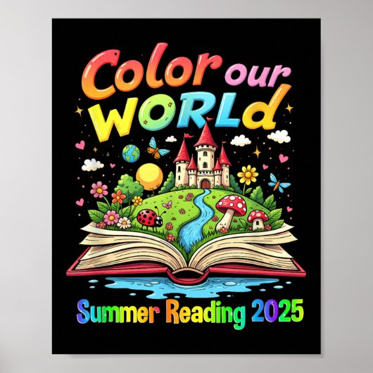 Kleur onze Wereld Zomer 2025 Zomer Leesprogramma Poster (Voorkant)