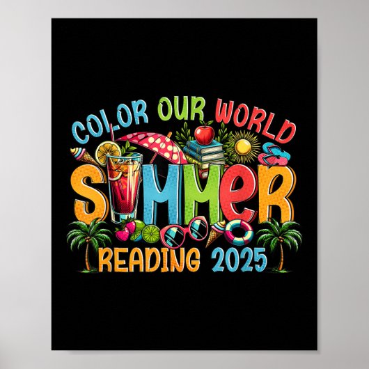 Kleur onze Wereld Zomer 2025 Zomer Leesprogramma Poster (Voorkant)