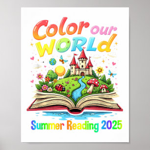 Kleur onze Wereld Zomer 2025 Zomer Leesprogramma Poster