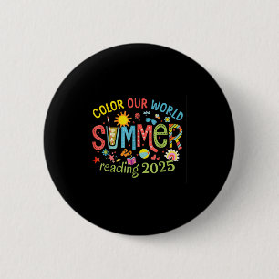 Kleur onze Wereld Zomer 2025 Zomer Leesprogramma Ronde Button 5,7 Cm