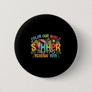Kleur onze Wereld Zomer 2025 Zomer Leesprogramma Ronde Button 5,7 Cm