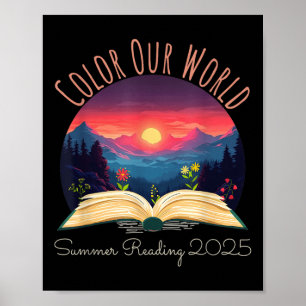 Kleur Onze Wereld Zomer Lezen 2025 Adventure Boek Poster