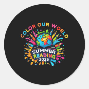 Kleur Onze Wereld Zomer Lezen 2025 Creativiteit En Ronde Sticker