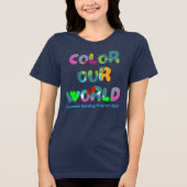 Kleur onze wereld zomer lezen 2025 creativiteit Tri-Blend shirt (Voorkant)