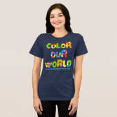 Kleur onze wereld zomer lezen 2025 creativiteit Tri-Blend shirt (Voorkant volledig)