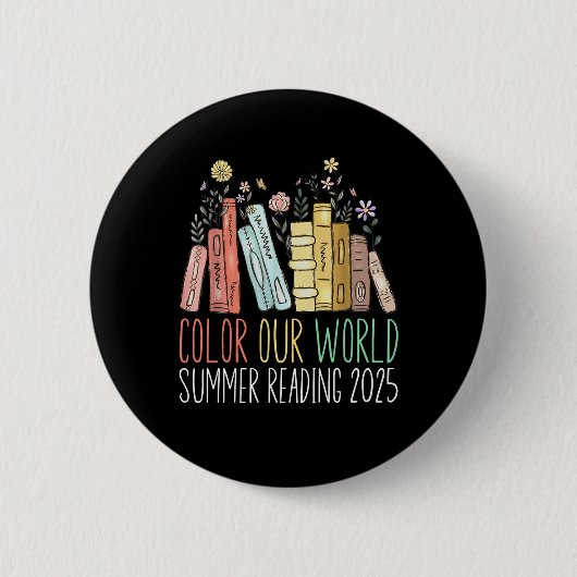 Kleur Onze Wereld Zomer Lezen 2025 Ronde Button 5,7 Cm (Voorkant)