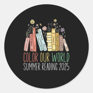 Kleur Onze Wereld Zomer Lezen 2025 Ronde Sticker