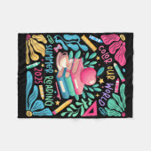 Kleur Onze Wereld Zomer Lezing 2025 Boho Wildflowe Fleece Deken (Voorkant (Horizontaal))