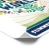 Kleur Onze Wereld Zomer Lezing 2025 Boho Wildflowe Poster (Hoek)