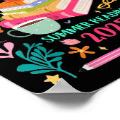 Kleur Onze Wereld Zomer Lezing 2025 Boho Wildflowe Poster (Hoek)