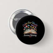 Kleur onze wereld zomerlezen 2025 ronde button 5,7 cm (Voorkant /achterkant)