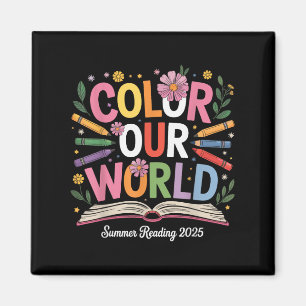 Kleur onze wereld zomerlezen 2025 Schattig boek wi Magneet