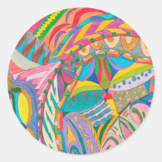 KLEUR OOG SNOEP COLLECTIE 106 RONDE STICKER