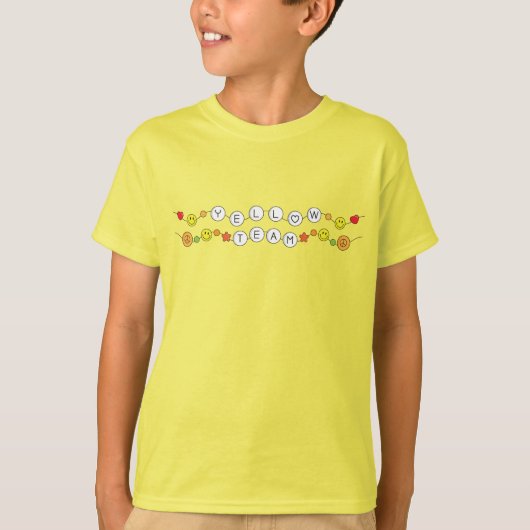 Kleur Oorlog Geel Team Shirt (Voorkant)