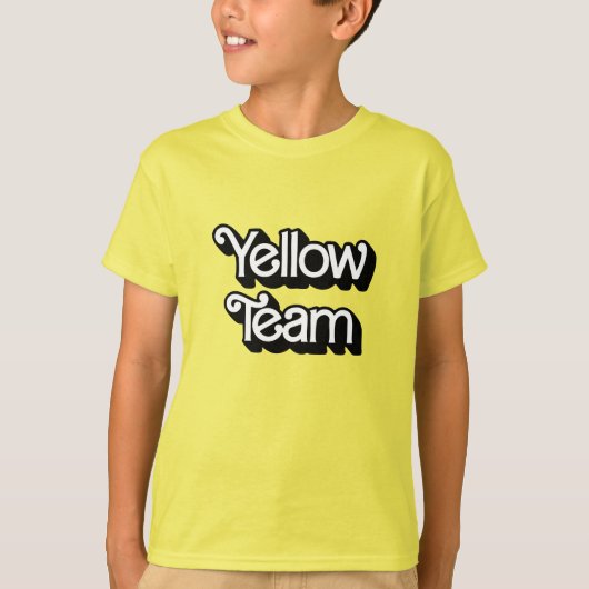 Kleur Oorlog Geel Team Shirt (Voorkant)
