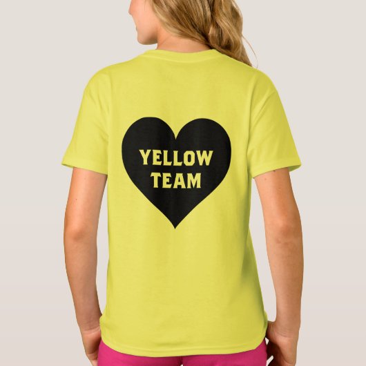 Kleur Oorlog Geel Team Shirt (Achterkant)