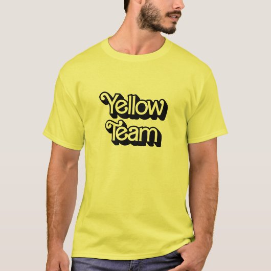 Kleur Oorlog Geel Team Shirt (Voorkant)