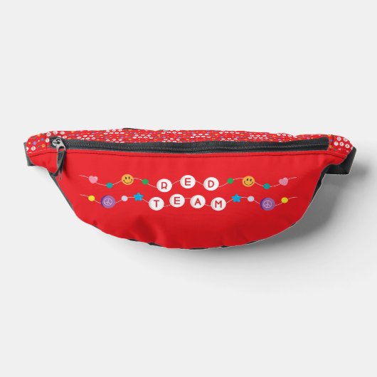 Kleur Oorlog Rood Team Fanny Pack Heuptasje (Liggend)