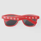 Kleur Oorlog Rood Team Zonnebril (Achterkant)
