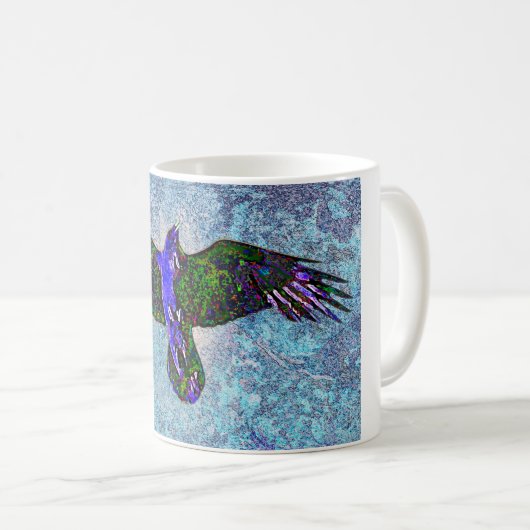 Kleur op blauw koffiemok (Voorkant rechts)