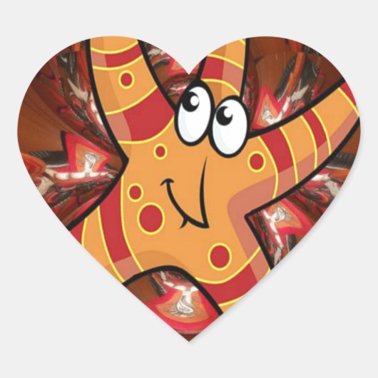 Kleur op de loop hart sticker (Voorkant)