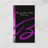 Kleur op de zijkant Monogram Fuschia Visitekaartje (Voorkant)