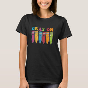 Kleur op kleuren kinderkunst - kleurpotlood t-shirt