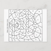 Kleur op nummer feestdagenkaart (Voorkant)