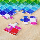 Kleur op vierkantjes papier legpuzzel (Zijkant)