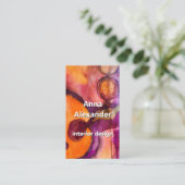 Kleur Oplopend Abstract Waterverf Visitekaartje (Staand voorkant)