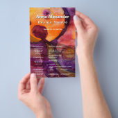Kleur Oplopende Abstracte Aquarel Flyer (Hand)