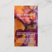 Kleur Oplopende Abstracte Aquarel Visitekaartje (Achterkant)