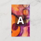Kleur Oplopende Abstracte Aquarel Visitekaartje (Voorkant)