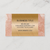 Kleur | Oranje marmertrim Visitekaartje (Achterkant)