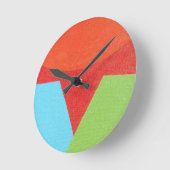 Kleur Over Tijd Abstracte Ronde Klok (Hoek)
