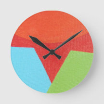 Kleur Over Tijd Abstracte Ronde Klok
