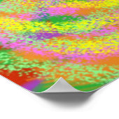 Kleur overal waar Abstracte digitale kunst Poster (Hoek)