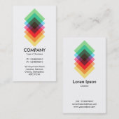 Kleur Overlay Diamonds Symbool/Logo Visitekaartje (Voorkant / Achterkant)