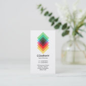Kleur Overlay Diamonds Symbool/Logo Visitekaartje (Staand voorkant)