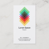 Kleur Overlay Diamonds Symbool/Logo Visitekaartje (Achterkant)