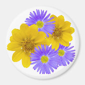 Kleur Paarse gele, gemengde Wilde Foto's Magneet (Voorkant)