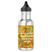 Kleur Pagina Aangepast wit monogram & citaat Waterfles (Rechts)