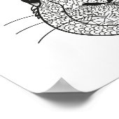 Kleur Pagina Konijnenkop Poster (Hoek)