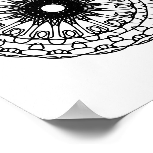 Kleur Pagina Mandala DIY Wall Art Poster (Hoek)