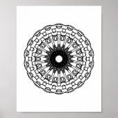 Kleur Pagina Mandala DIY Wall Art Poster (Voorkant)
