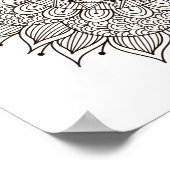 Kleur Pagina Paarpad Mandala Poster (Hoek)