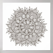 Kleur Pagina Paarpad Mandala Poster (Voorkant)