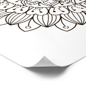 Kleur Pagina ventilatorkracht Mandala Poster (Hoek)